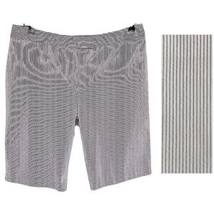 Chico's Bermuda Shorts Size 1 (8) Striped Stretch